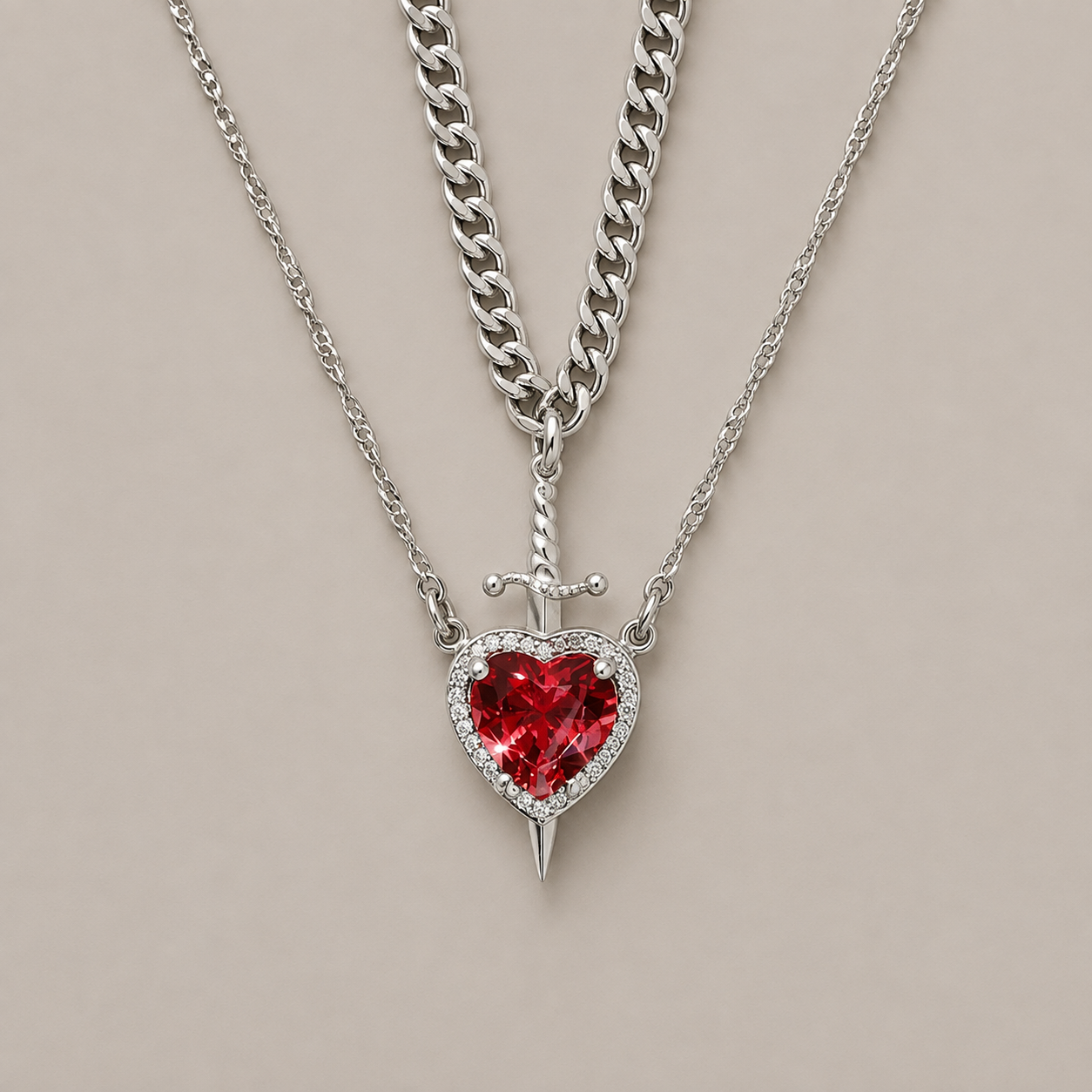 Crimson Heart Necklace